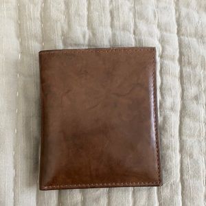 Men’s brown “genuine leather” wallet